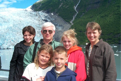 The Anderson Family at the Cascade Glacier
